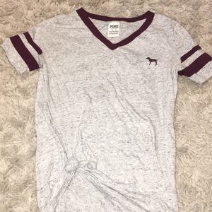 victoria’s secret PINK lighy grey t-shirt